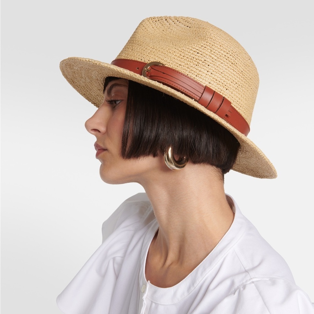 “NWT Chloé x Borsalino Embellished Straw Hat, Designer Summer Hat